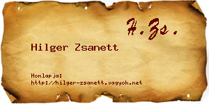Hilger Zsanett névjegykártya